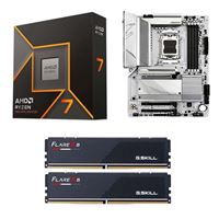 AMD Ryzen 7 9700X Processor, Gigabyte B650 Aorus Elite AX Ice Motherboard, G.Talent Flare X5 Collection 32GB DDR5-6000 RAM Package – Full Laptop Construct Bundle